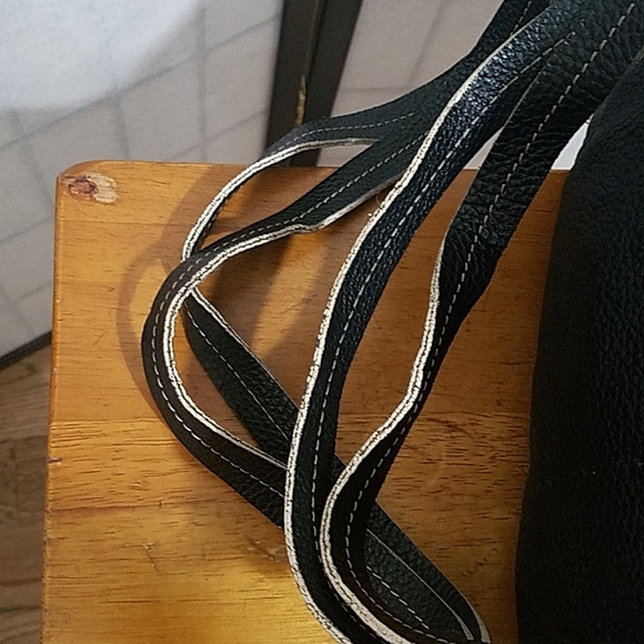 Del Conte black pebbled leather satchel - Picture 10 of 13